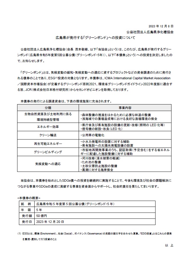 投資表明